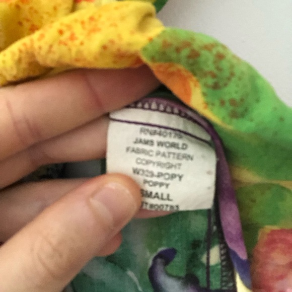 Vintage Jams World Hattie Tiered Mini Dress in Mixed Poppy Print Size Small - Picture 8 of 16